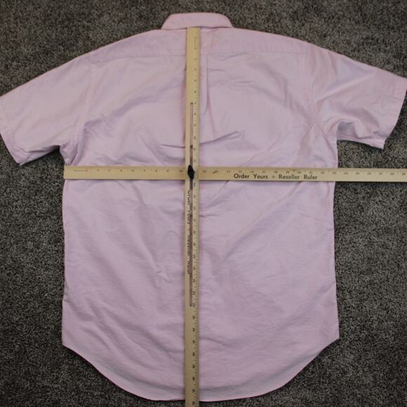Ralph Lauren Pink Short Sleeve Oxford Classic Fit Shirt Mens Medium - Picture 3 of 5
